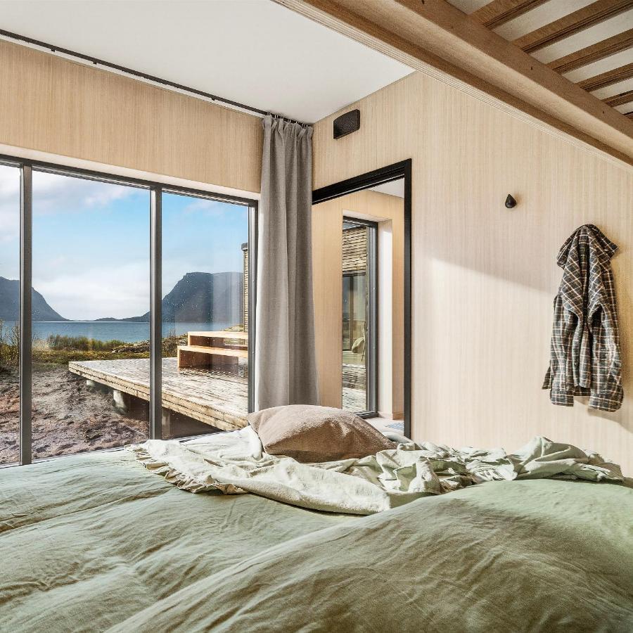 New! Luxury Cabin In Beautiful Lofoten Kleppstad Exteriör bild
