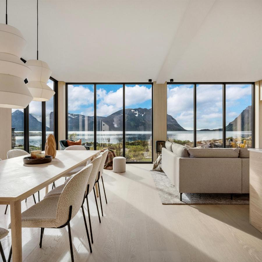 New! Luxury Cabin In Beautiful Lofoten Kleppstad Exteriör bild