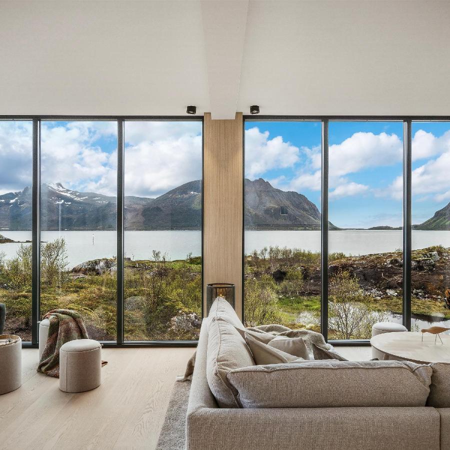 New! Luxury Cabin In Beautiful Lofoten Kleppstad Exteriör bild