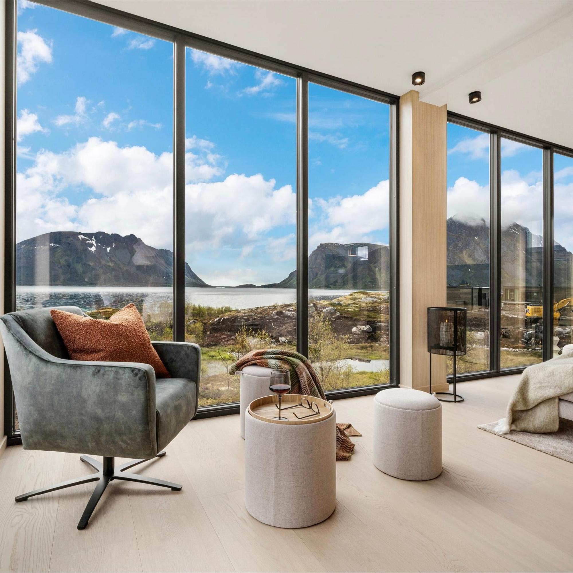 New! Luxury Cabin In Beautiful Lofoten Kleppstad Exteriör bild