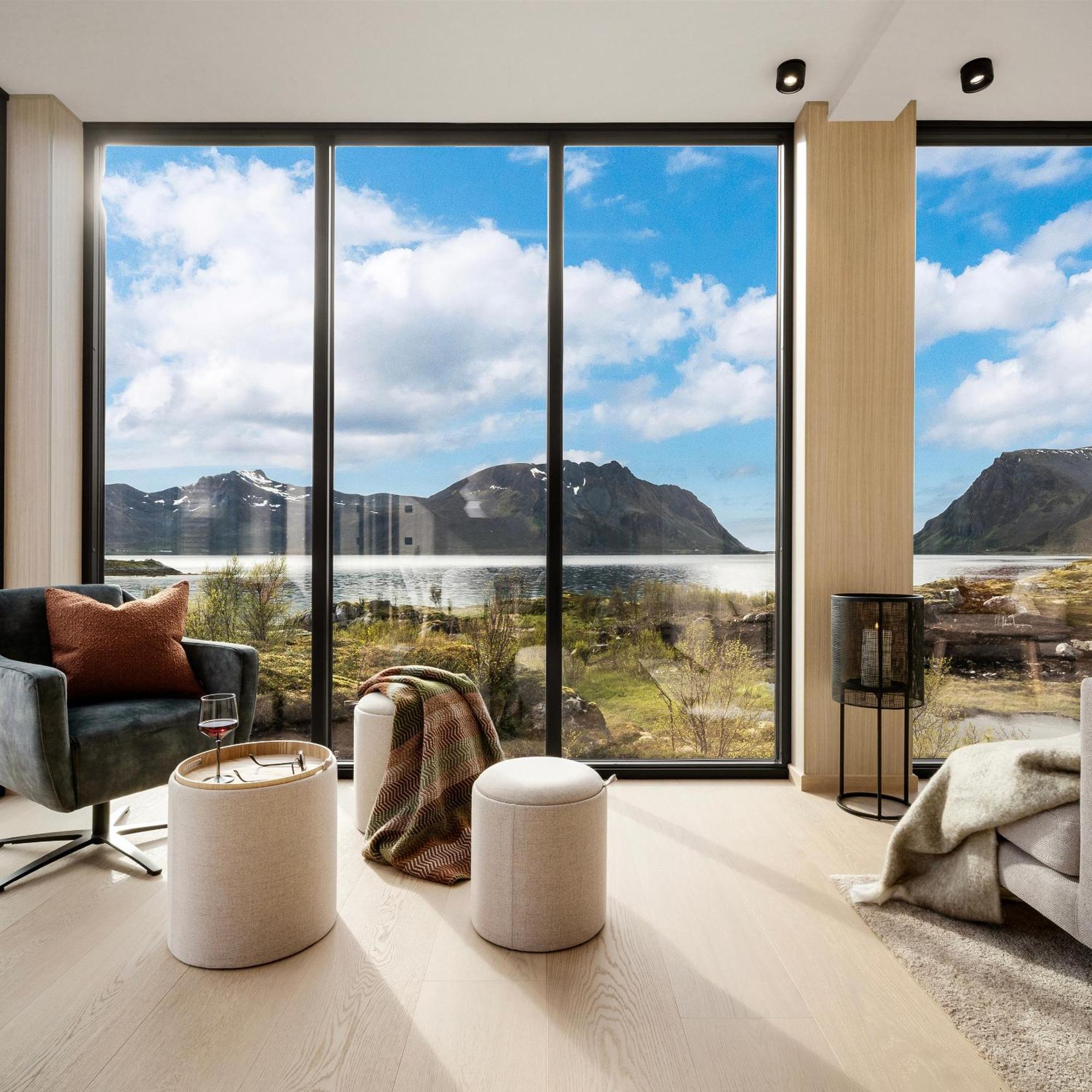 New! Luxury Cabin In Beautiful Lofoten Kleppstad Exteriör bild